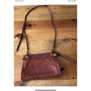 Frye Michelle Brown Leather Crossbody Bag/Purse Wristlet